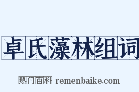 卓氏藻林组词是什么意思的图片